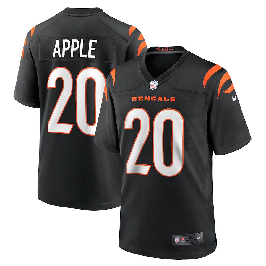 Men Cincinnati Bengals 20 Eli Apple Nike Black Game NFL Jersey